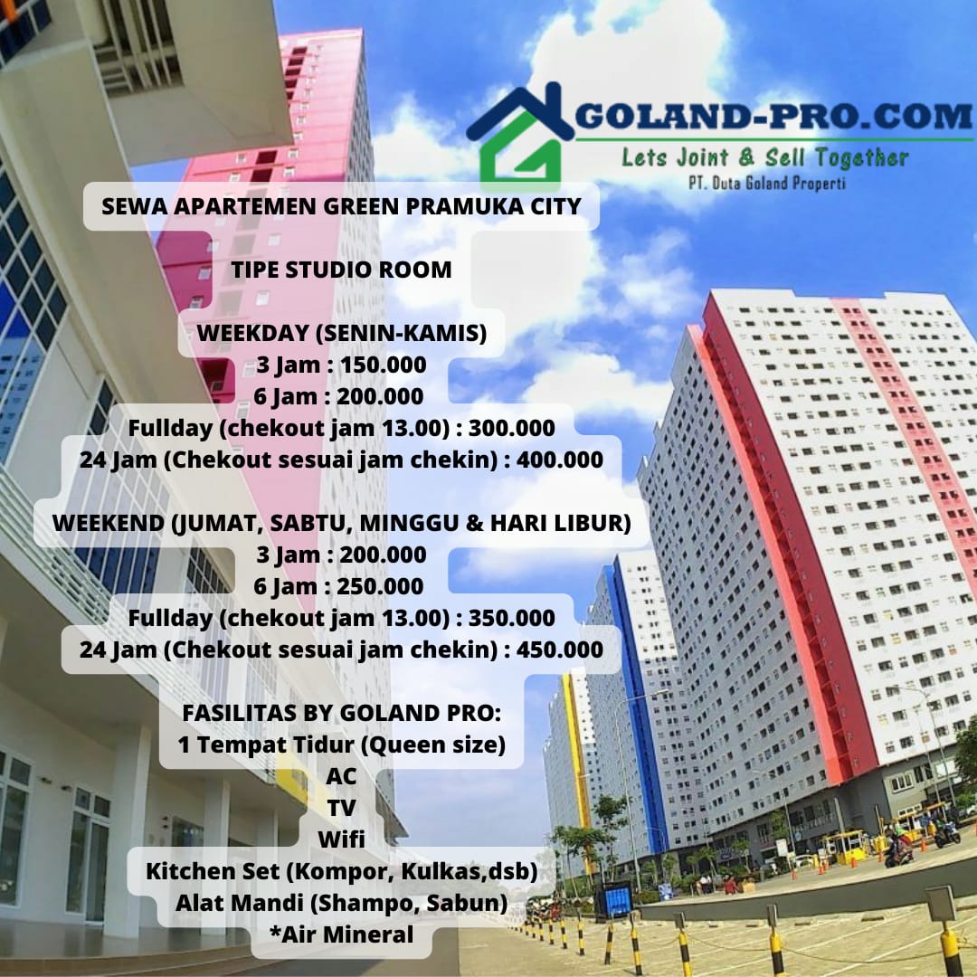 harga sewa apartemen green pramuka city (1)