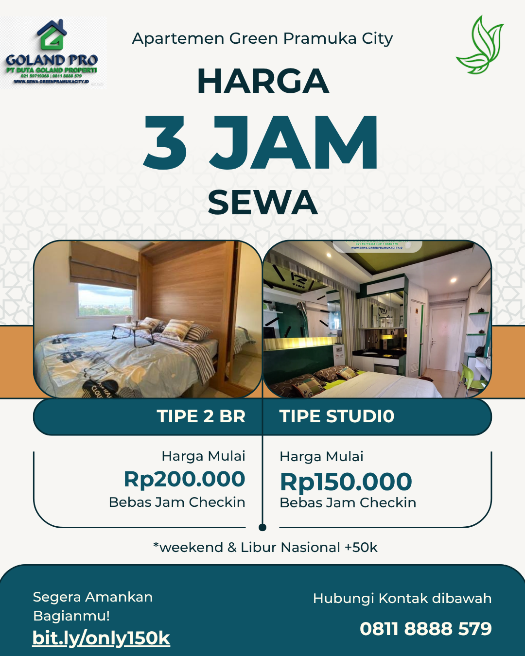 sewa apartemen green pramuka city